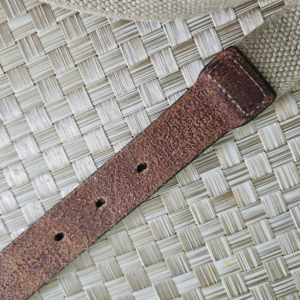 Polo Ralph Lauren Stretch Belt Kids Leather Belt Canvas Brown Golf 22/55